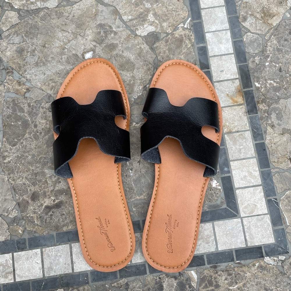 Black Slide Sandals